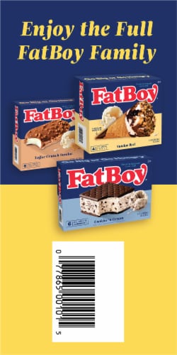 Fat Boy® Vanilla Ice Cream Sandwiches Perspective: left