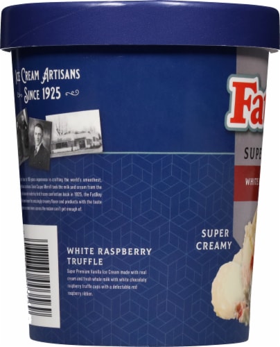 Fatboy® White Raspberry Truffle Ice Cream Tub Perspective: left