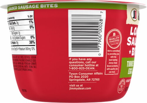 Jimmy Dean® Turkey Sausage Egg & Cheese Loaded Sausage Bites Perspective: left
