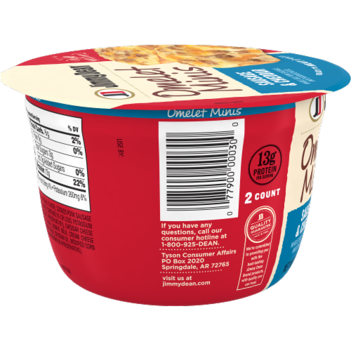 Jimmy Dean® Sausage & Cheddar Mini Omelet Perspective: left