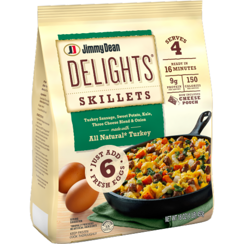 Jimmy Dean Delights® Turkey Sweet Potato Kale & Cheese Skillet Frozen Meal Perspective: left