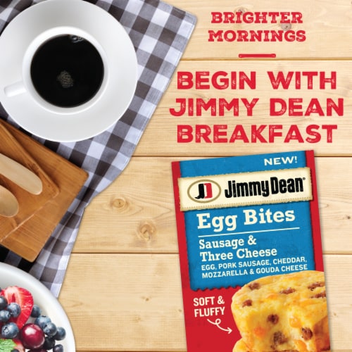 Jimmy Dean® Sausage & Three Cheese Frozen Breakfast Egg Bites Perspective: left