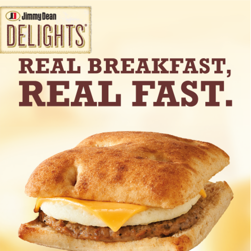 Jimmy Dean Delights Turkey Sausage Egg White and Cheese Ciabatta Sandwiches Perspective: left