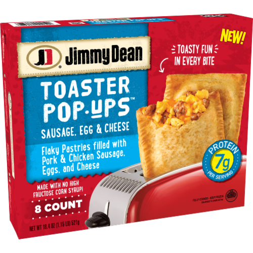 Jimmy Dean® Toaster Pop-Ups™ Sausage Egg & Cheese Pastries Perspective: left