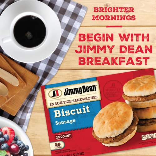 Jimmy Dean® Snack Size Sausage Biscuit Frozen Breakfast Sandwiches Perspective: left