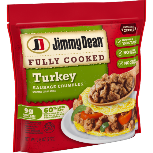 Jimmy Dean® Fully Cooked Breakfast Turkey Sausage Crumbles Perspective: left