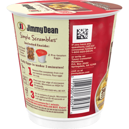 Jimmy Dean Simple Scrambles® Steak & Cheddar Breakfast Cup Perspective: left
