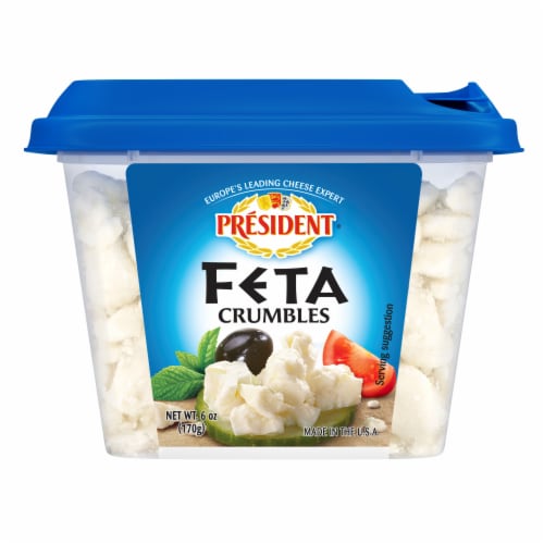 President Feta Cheese Crumbled Perspective: left