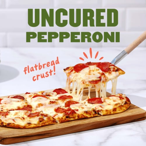 Panera Bread Ready-to-Heat Uncured Pepperoni Flatbread Pizza Perspective: left