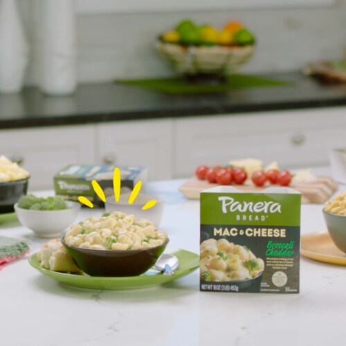 Panera Bread Ready-to-Heat Broccoli Cheddar Mac & Cheese Perspective: left