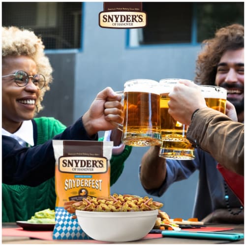 Snyder's of Hanover Pretzel Pieces Limited Edition Snyderfest Beer Cheese Perspective: left