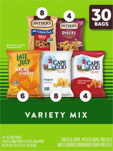 Snyder's of Hanover Cape Cod and Late July Variety Pack Perspective: left