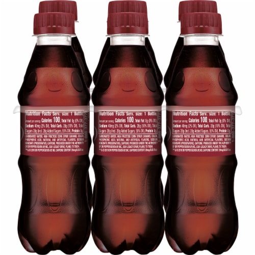 Dr Pepper Made with Sugar, 8 fl oz glass bottles, 6 pack 