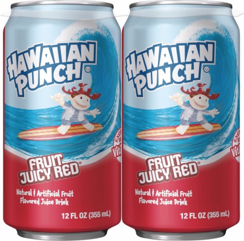 Hawaiian Punch® Fruit Juicy Red® Juice 6 pack of 12 fl oz cans Perspective: left