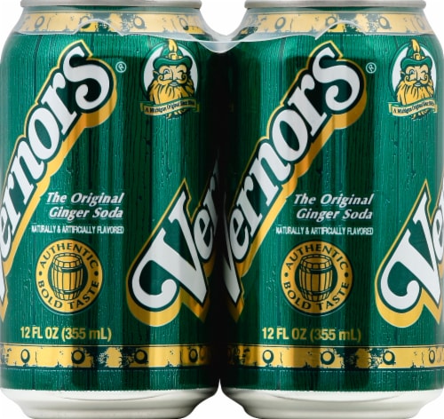 Vernors® Ginger Ale Caffeine Free Soda Cans Perspective: left