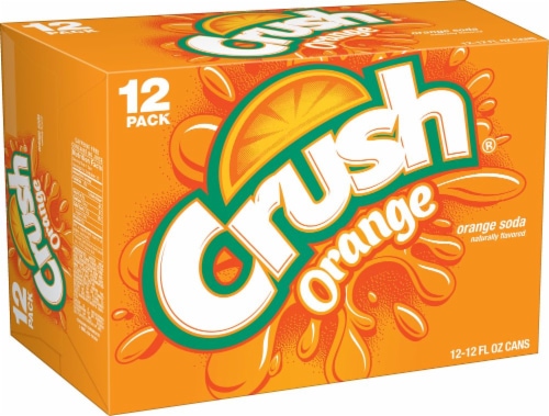 Crush Orange Soda Cans Perspective: left