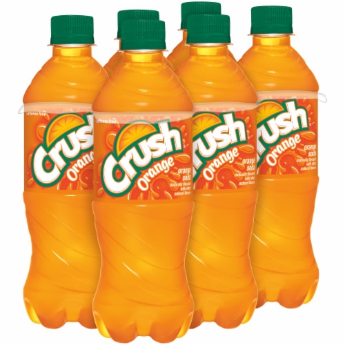 Crush Orange Soda Bottles Perspective: left