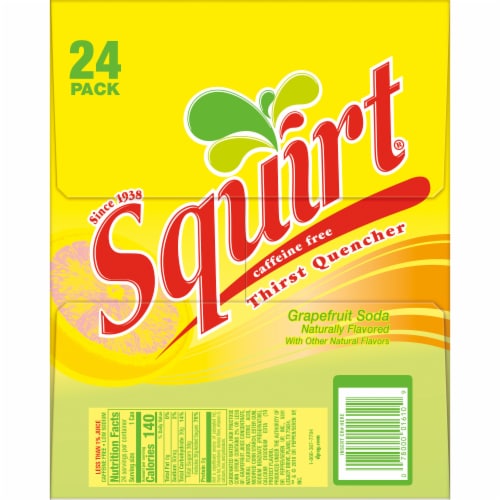 Squirt® Citrus Caffeine Free Soda Cans Perspective: left
