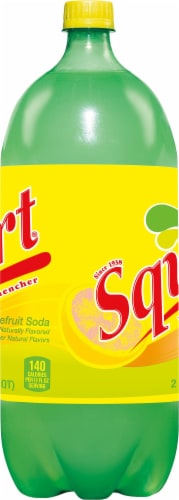 Squirt Grapefruit Soda Bottle Perspective: left