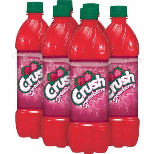Crush® Strawberry Soda Bottles Perspective: left