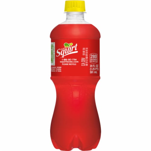 Squirt Ruby Red Citrus Soda Perspective: left