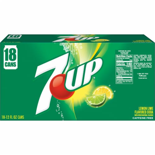 7UP® Lemon Lime Flavored Soda Cans Perspective: left