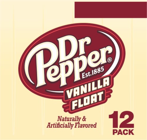 Dr. Pepper Vanilla Float Soda Cans Perspective: left