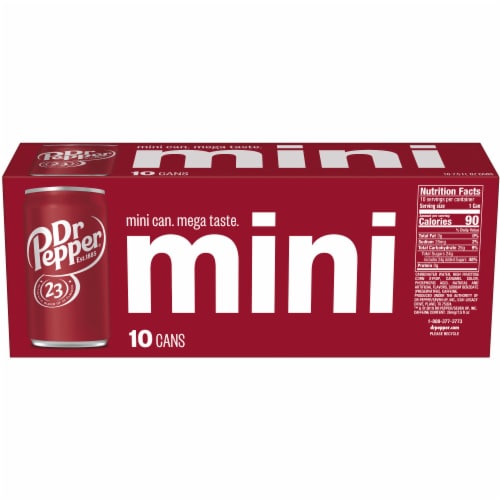 Dr Pepper® Soda Mini Cans Perspective: left
