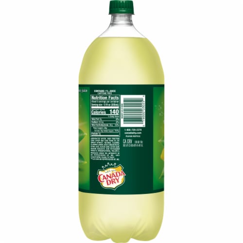 Canada Dry® Ginger Ale and Lemonade Soda Bottle Perspective: left