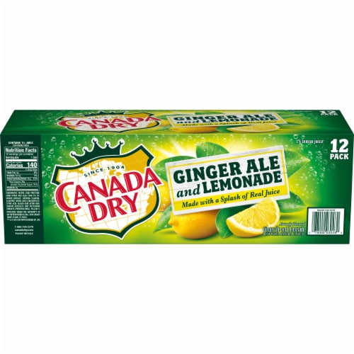 Canada Dry® Ginger Ale and Lemonade Soda Cans Perspective: left