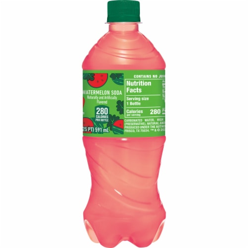 Crush® Watermelon Soda Bottle Perspective: left