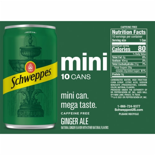 Schweppes® Ginger Ale Soda Cans, 12 pk / 12 fl oz - Foods Co.