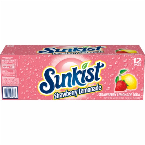 Sunkist® Strawberry Lemonade Soda Cans Perspective: left