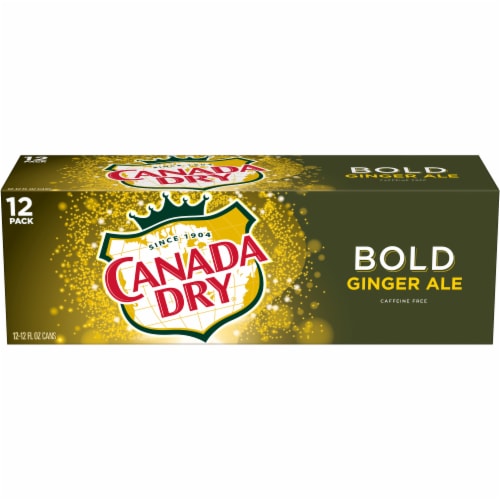 Canada Dry® Bold Ginger Ale Caffeine Free Soda Cans Perspective: left