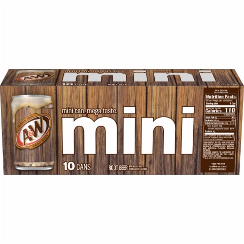 A&W® Root Beer Soda Mini Cans Perspective: left
