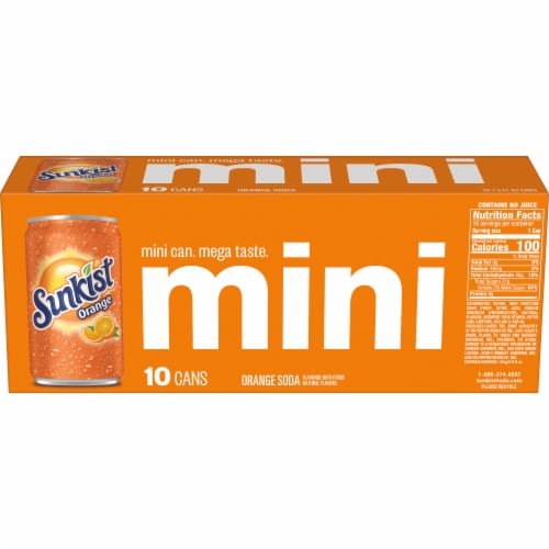 Sunkist® Orange Soda Mini Cans Perspective: left