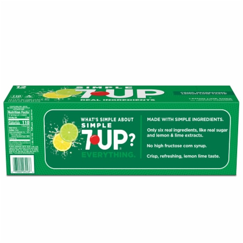 7UP® Simple Lemon Lime Soda Cans Perspective: left