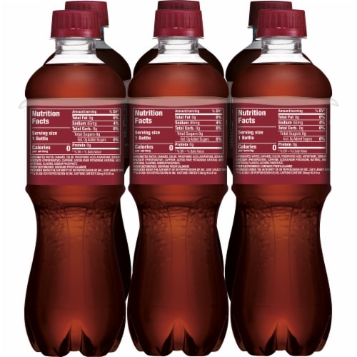 Dr Pepper® Zero Sugar Soda Bottles Perspective: left