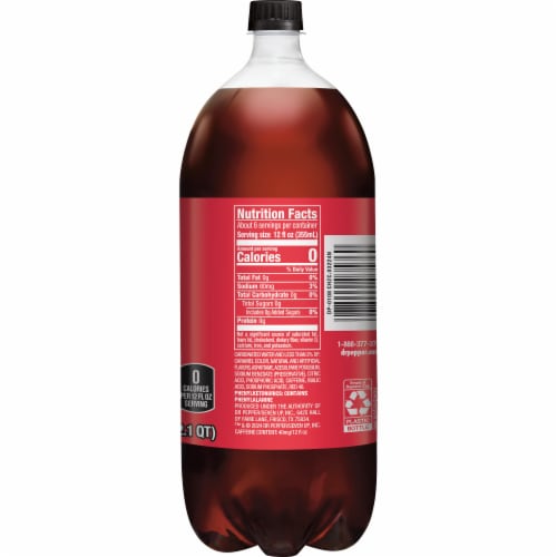 Dr Pepper® Cherry Zero Sugar Soda Bottle Perspective: left