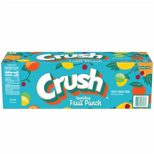 Crush® Sparkling Fruit Punch Soda Cans Perspective: left