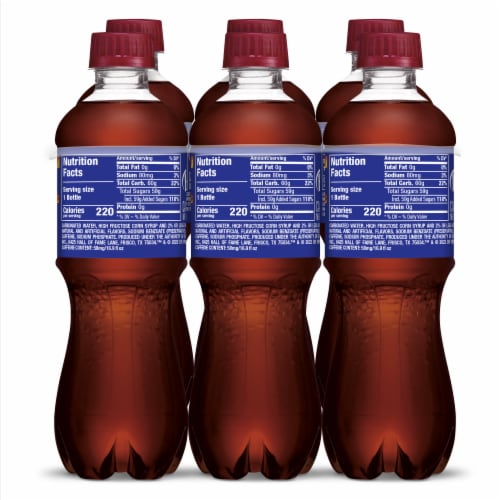 Dr Pepper Zero Sugar Dark Berry Soda Bottles Perspective: left