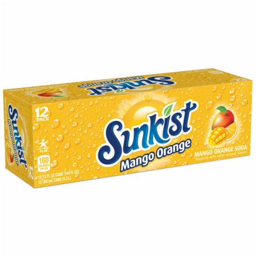 Sunkist® Mango Orange Soda Cans Perspective: left