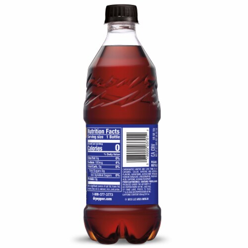 Dr Pepper Dark Berry Zero Sugar Soda Perspective: left