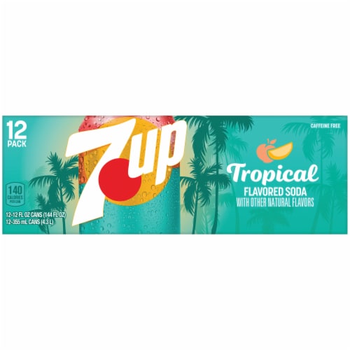 7UP® Tropical Zero Sugar Soda Cans LIMIT OF 10, 12 pk / 12 fl oz