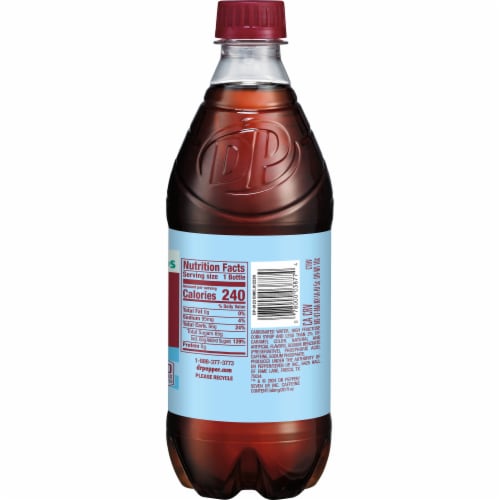 Dr Pepper Creamy Coconut Soda Bottle Perspective: left