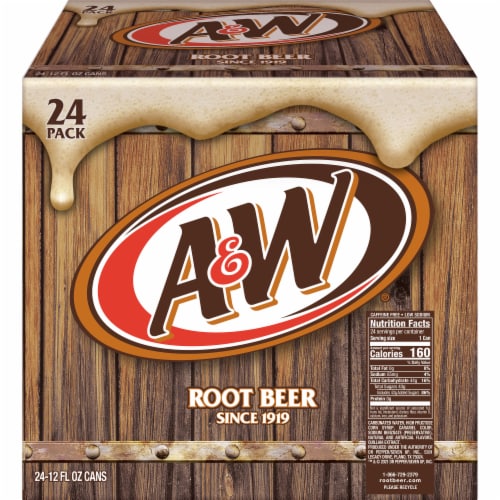 A&W® Root Beer Soda Cans Perspective: left