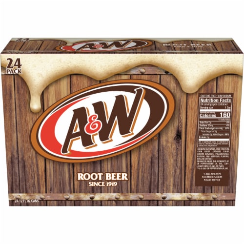 A&W® Root Beer Soda Cans Perspective: left
