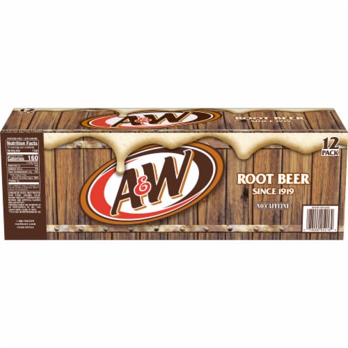 A&W® Root Beer Soda Cans Perspective: left
