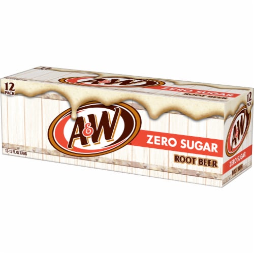A&W® Root Beer Zero Sugar Soda Cans Perspective: left