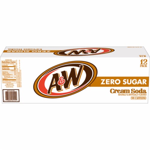 A&W® Zero Sugar Cream Soda Cans Perspective: left